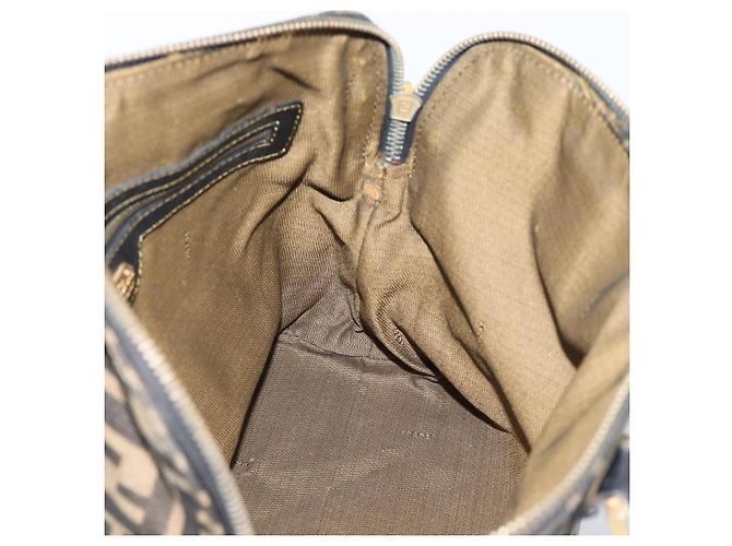 FENDI Zucca Canvas Handtasche Schwarz Braun Authentisch mr2746 - Ansicht 17