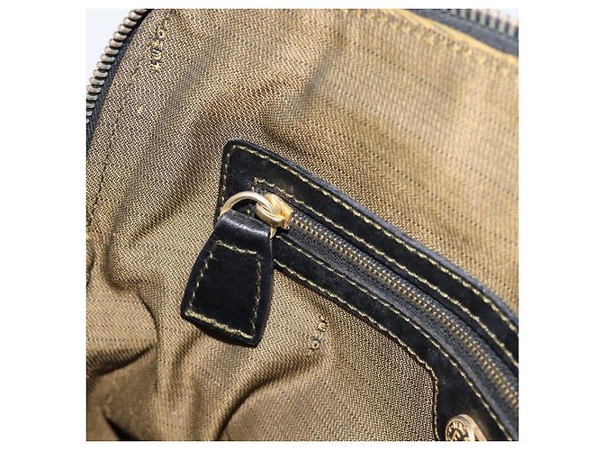 FENDI Zucca Canvas Handtasche Schwarz Braun Authentisch mr2746 - Ansicht 19