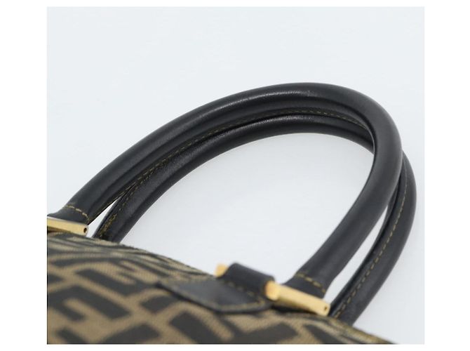 FENDI Zucca Canvas Handtasche Schwarz Braun Authentisch mr2746 - Ansicht 8