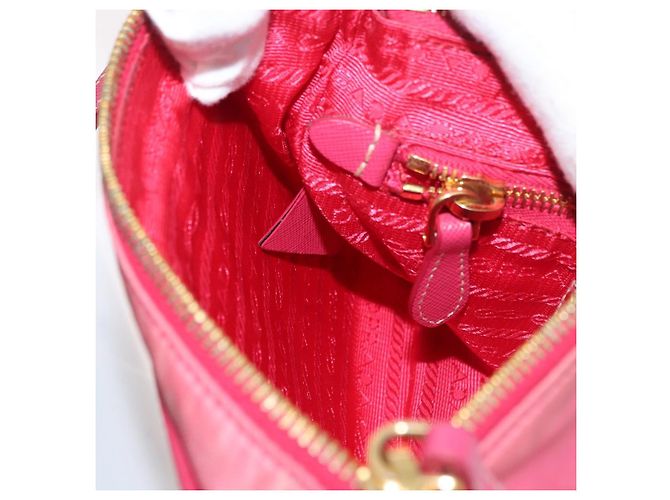 Borsa a Spalla PRADA Nylon Rosa Oro Auth BSZ681 D'oro - vista 19