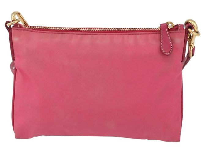 Borsa a Spalla PRADA Nylon Rosa Oro Auth BSZ681 D'oro - vista 3