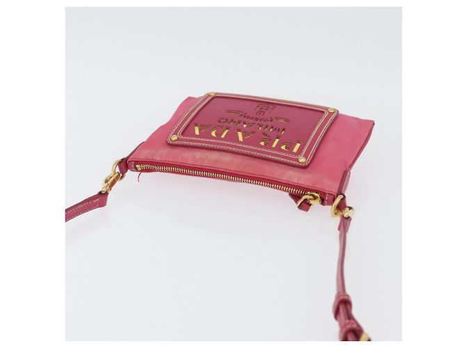 Borsa a Spalla PRADA Nylon Rosa Oro Auth BSZ681 D'oro - vista 6