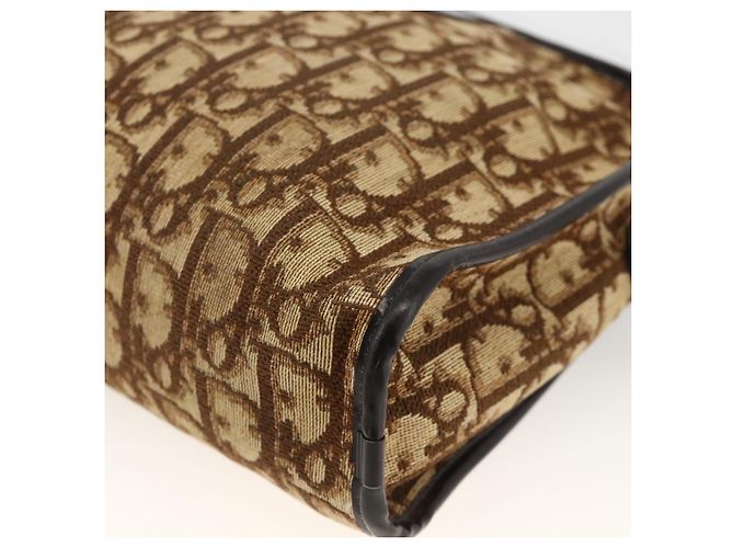 Borsa a tracolla Christian Dior Trotter Canvas Beige Auth BSZ660 - vista 10
