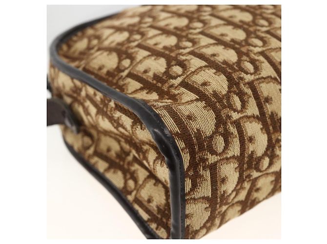 Borsa a tracolla Christian Dior Trotter Canvas Beige Auth BSZ660 - vista 11