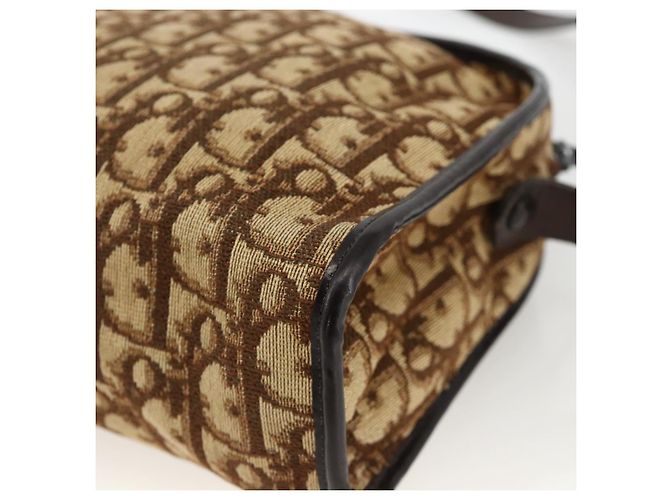 Borsa a tracolla Christian Dior Trotter Canvas Beige Auth BSZ660 - vista 12