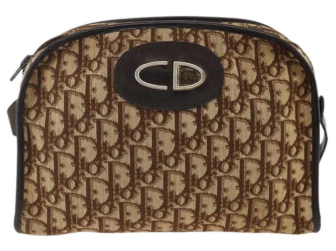 Borsa a tracolla Christian Dior Trotter Canvas Beige Auth BSZ660 - vista 2