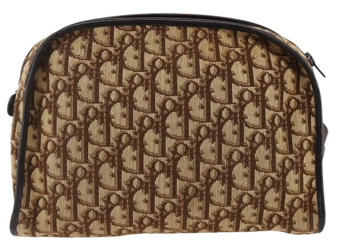 Borsa a tracolla Christian Dior Trotter Canvas Beige Auth BSZ660 - vista 3