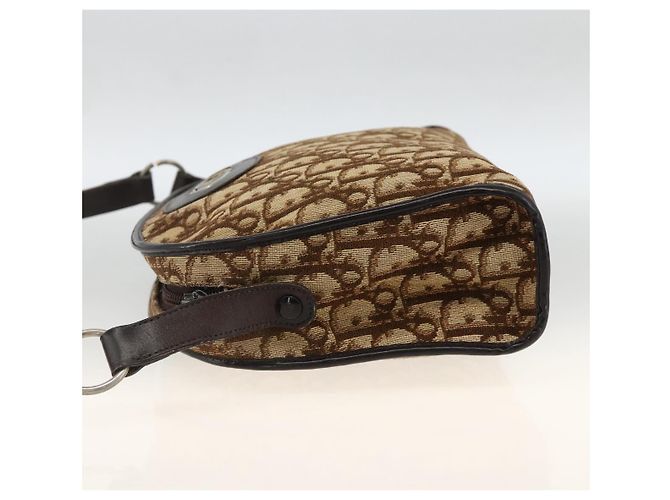 Borsa a tracolla Christian Dior Trotter Canvas Beige Auth BSZ660 - vista 4
