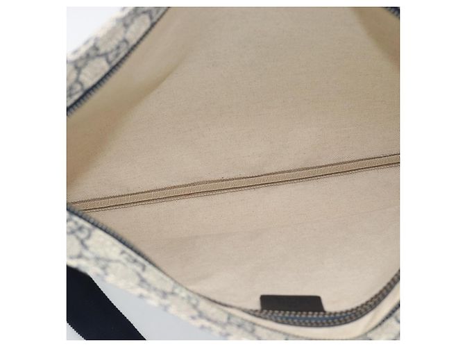 Borsa a tracolla GUCCI GG Supreme PVC Blu Navy Argento 201446 Auth mr2750A - vista 10