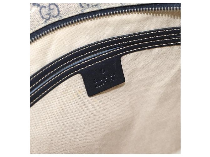 Borsa a tracolla GUCCI GG Supreme PVC Blu Navy Argento 201446 Auth mr2750A - vista 21
