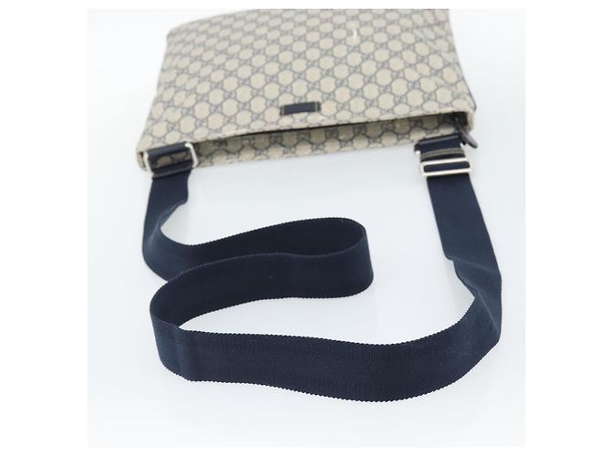 Borsa a tracolla GUCCI GG Supreme PVC Blu Navy Argento 201446 Auth mr2750A - vista 7