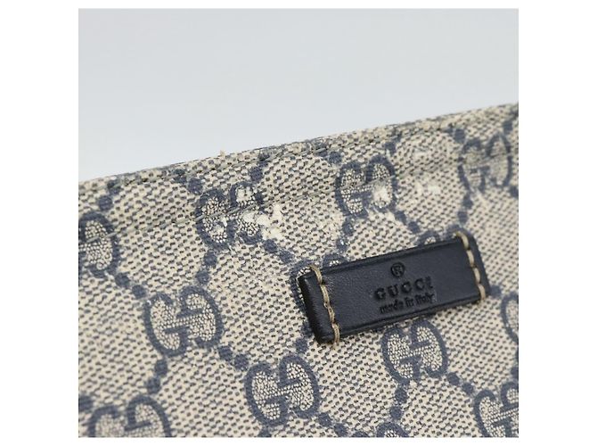 Borsa a tracolla GUCCI GG Supreme PVC Blu Navy Argento 201446 Auth mr2750A - vista 9