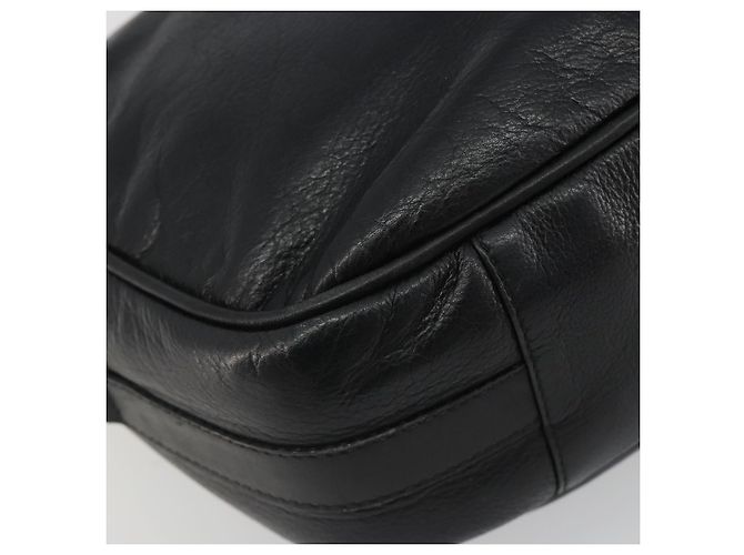 Borsa a Spalla GUCCI Horsebit in Pelle Nera e Oro Auth 186667 Nero D'oro - vista 15
