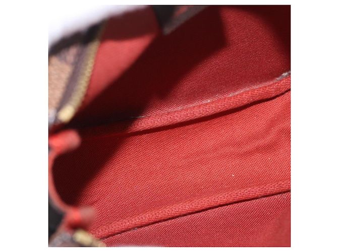 LOUIS VUITTON Damier Ebene Trousse Make Up Pouch N51982 LV Auth ka5177 - vista 11