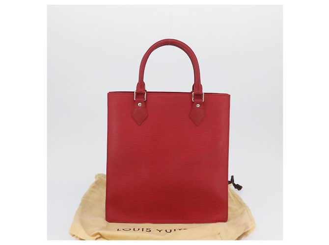 LOUIS VUITTON Borsa Epi Sac Plat Rossa M5274E LV Auth BSZ701A Rosso - vista 21