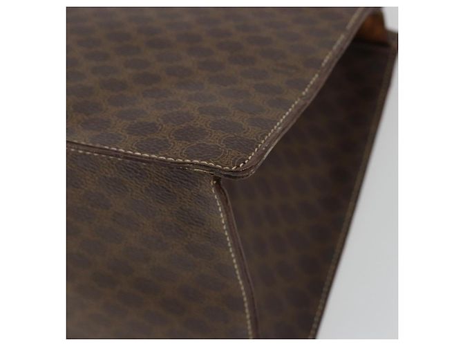 Céline Borsa CELINE Macadam Canvas PVC Pelle Marrone Oro Autentica mr2666 D'oro - vista 15