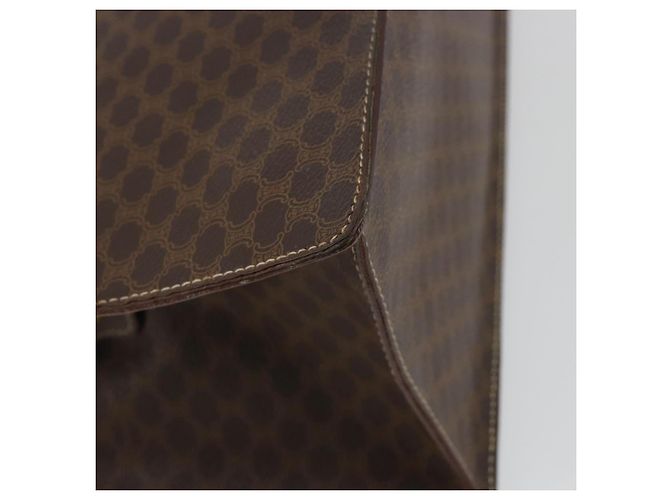 Céline Borsa CELINE Macadam Canvas PVC Pelle Marrone Oro Autentica mr2666 D'oro - vista 16