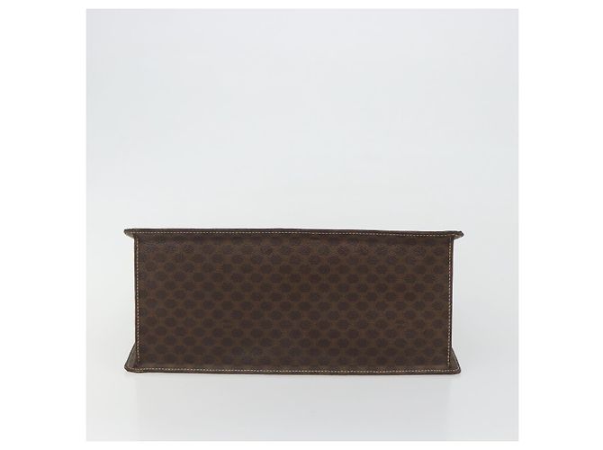 Céline Borsa CELINE Macadam Canvas PVC Pelle Marrone Oro Autentica mr2666 D'oro - vista 5