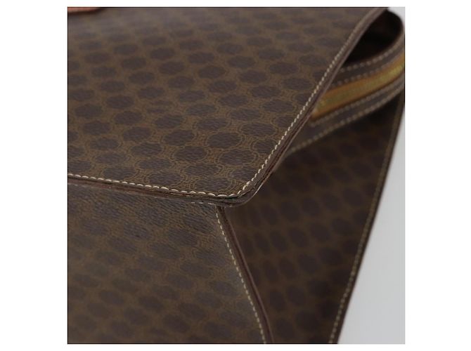Céline Borsa CELINE Macadam Canvas PVC Pelle Marrone Oro Autentica mr2666 D'oro - vista 9