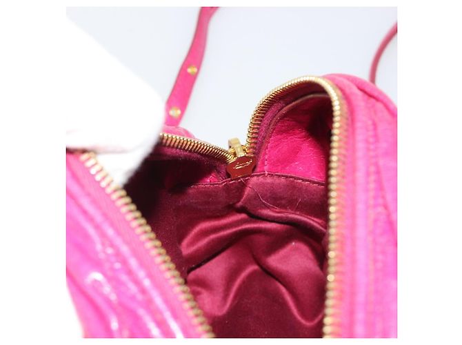 Borsa a Spalla Miu Miu Matelassé in Pelle Rosa Oro Auth 190334A D'oro - vista 18