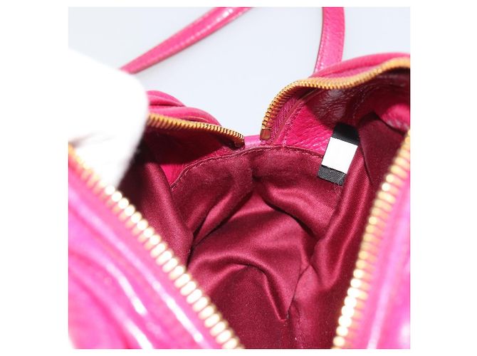 Borsa a Spalla Miu Miu Matelassé in Pelle Rosa Oro Auth 190334A D'oro - vista 19