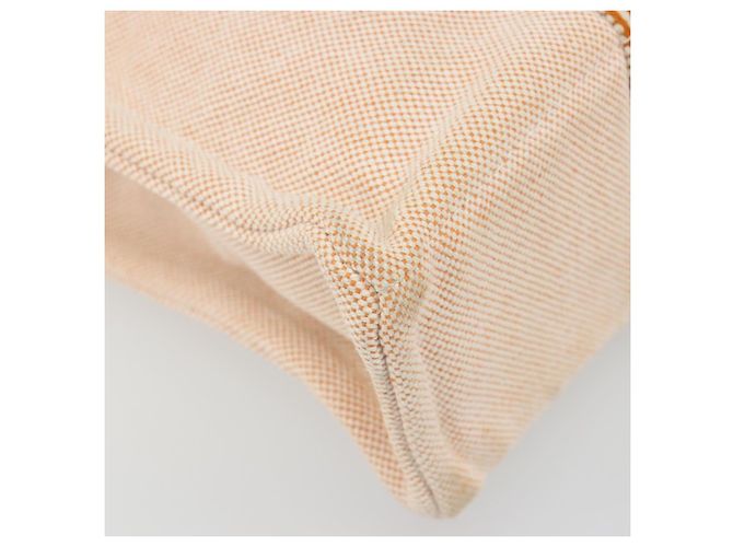 Hermès HERMES Fourre Tout PM Handtasche Canvas Orange Silber Authentisch 186705A - Ansicht 11