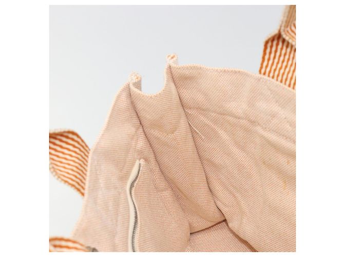 Hermès HERMES Fourre Tout PM Handtasche Canvas Orange Silber Authentisch 186705A - Ansicht 18