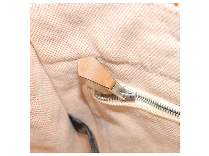 Hermès HERMES Fourre Tout PM Handtasche Canvas Orange Silber Authentisch 186705A - Ansicht 20