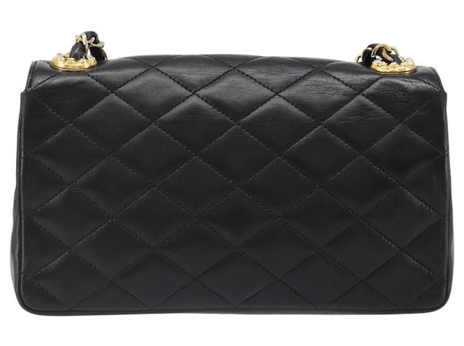 CHANEL Matelasse Bijoux Chain Shoulder Bag Pelle Nera Gold CC Auth hk3824 Nero D'oro - vista 3