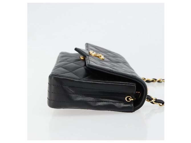 CHANEL Matelasse Bijoux Chain Shoulder Bag Pelle Nera Gold CC Auth hk3824 Nero D'oro - vista 4