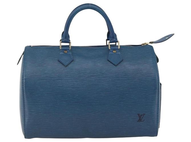 LOUIS VUITTON Borsa Epi Speedy 30 Toledo Blue M43005 LV Auth BSZ702A - vista 2