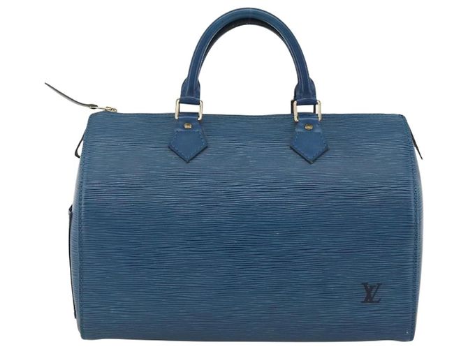 LOUIS VUITTON Borsa Epi Speedy 30 Toledo Blue M43005 LV Auth BSZ702A - vista 3