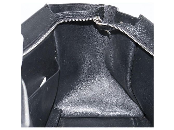Céline CELINE Borsa Trapeze in pelle e scamosciato nero argento Autentica 186832V - vista 23