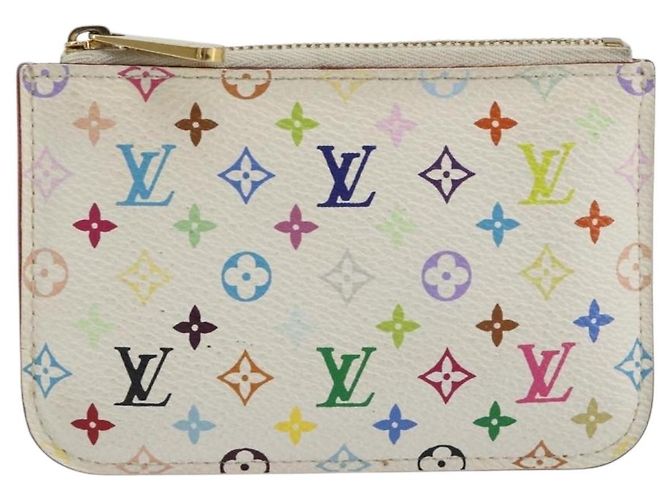 LOUIS VUITTON Multicolor Pochette Cles NM Purse White M93734 LV Auth 190030 - view 13
