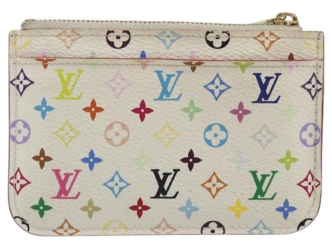 LOUIS VUITTON Multicolor Pochette Cles NM Purse White M93734 LV Auth 190030 - view 2