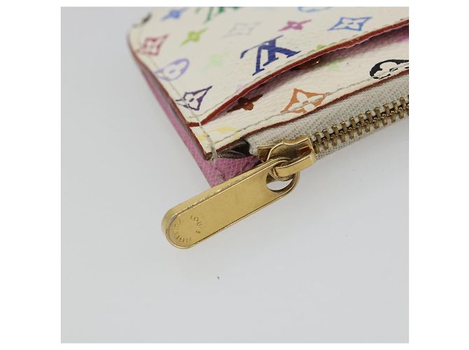 LOUIS VUITTON Multicolor Pochette Cles NM Purse White M93734 LV Auth 190030 - view 8