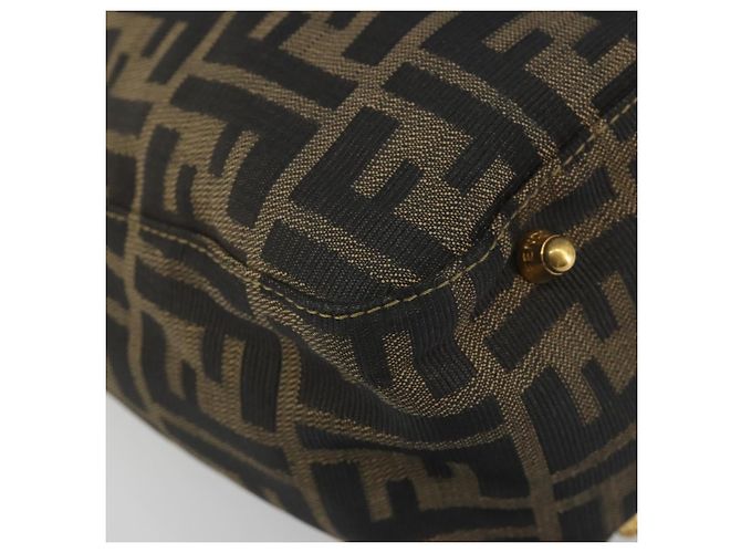 FENDI Zucca Canvas Handtasche Braun Schwarz Authentisch ka2934 - Ansicht 11