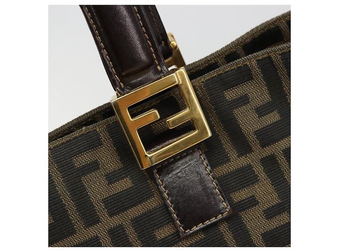 FENDI Zucca Canvas Handtasche Braun Schwarz Authentisch ka2934 - Ansicht 14