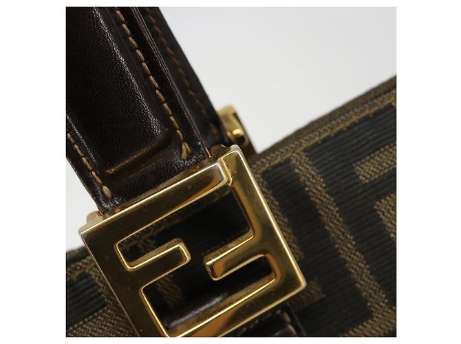 FENDI Zucca Canvas Handtasche Braun Schwarz Authentisch ka2934 - Ansicht 15
