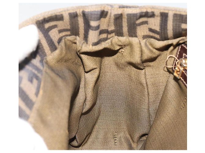 FENDI Zucca Canvas Handtasche Braun Schwarz Authentisch ka2934 - Ansicht 21