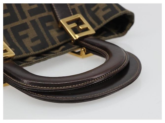 FENDI Zucca Canvas Handtasche Braun Schwarz Authentisch ka2934 - Ansicht 7