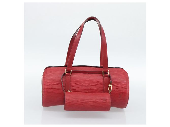 Borsa LOUIS VUITTON Epi Soufflot Rossa M52227 LV Auth mr2144A Rosso - vista 31