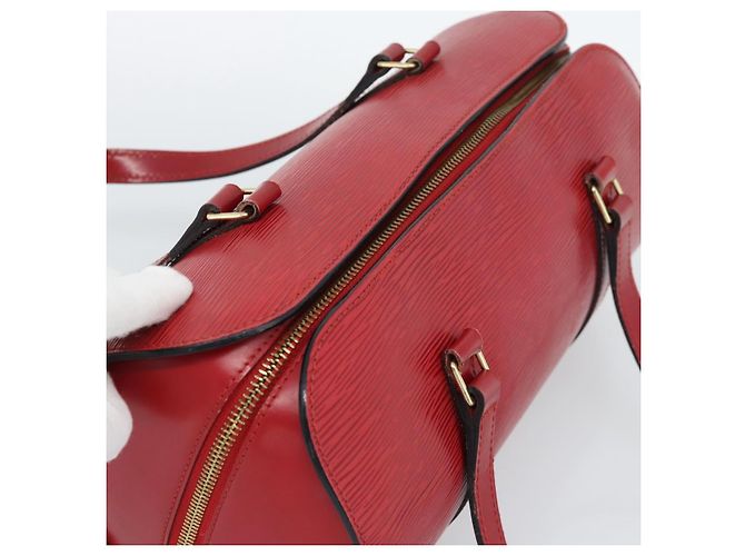 Borsa LOUIS VUITTON Epi Soufflot Rossa M52227 LV Auth mr2144A Rosso - vista 6