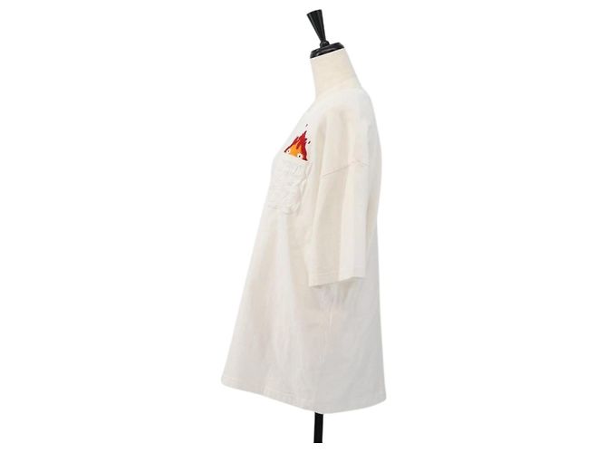 Camiseta LOEWE LOEWE �~ Studio Ghibli Calcifer Howl's Moving Castle Auth 167098M Blanco - vista 4