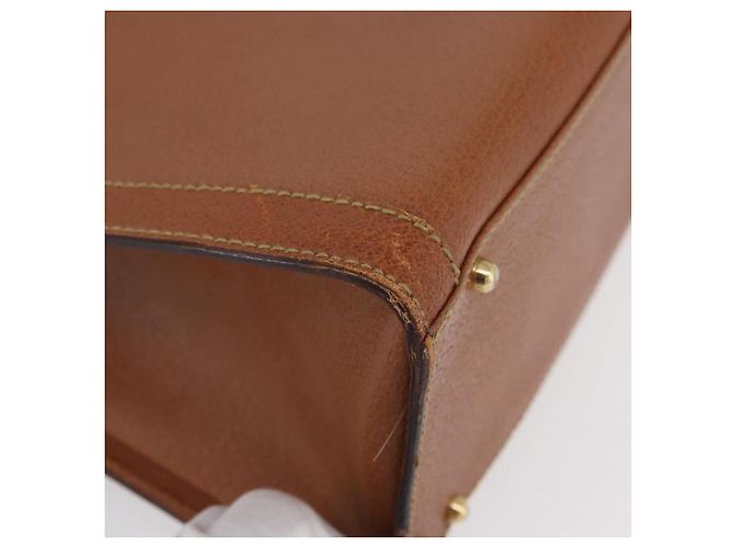 Borsa a mano GUCCI Bamboo in pelle marrone oro 002 1095 Auth ep13963 D'oro - vista 10