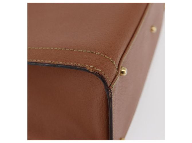Borsa a mano GUCCI Bamboo in pelle marrone oro 002 1095 Auth ep13963 D'oro - vista 12