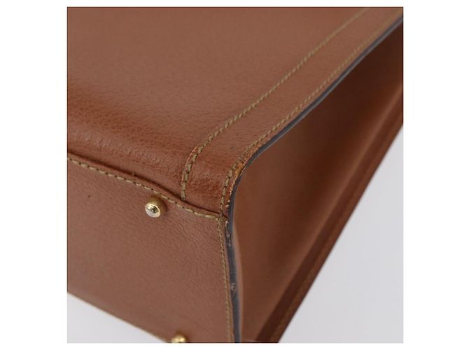 Borsa a mano GUCCI Bamboo in pelle marrone oro 002 1095 Auth ep13963 D'oro - vista 13