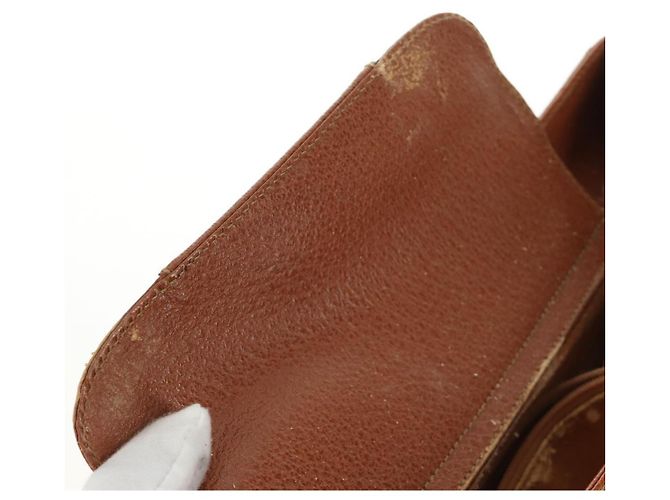 Borsa a mano GUCCI Bamboo in pelle marrone oro 002 1095 Auth ep13963 D'oro - vista 24