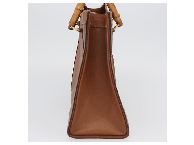 Borsa a mano GUCCI Bamboo in pelle marrone oro 002 1095 Auth ep13963 D'oro - vista 5