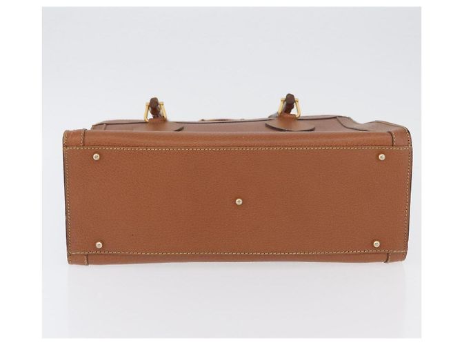 Borsa a mano GUCCI Bamboo in pelle marrone oro 002 1095 Auth ep13963 D'oro - vista 9